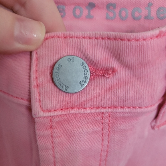 Articles of Society Pink Shimmer Denim Jeans Size 27 - Picture 5 of 12